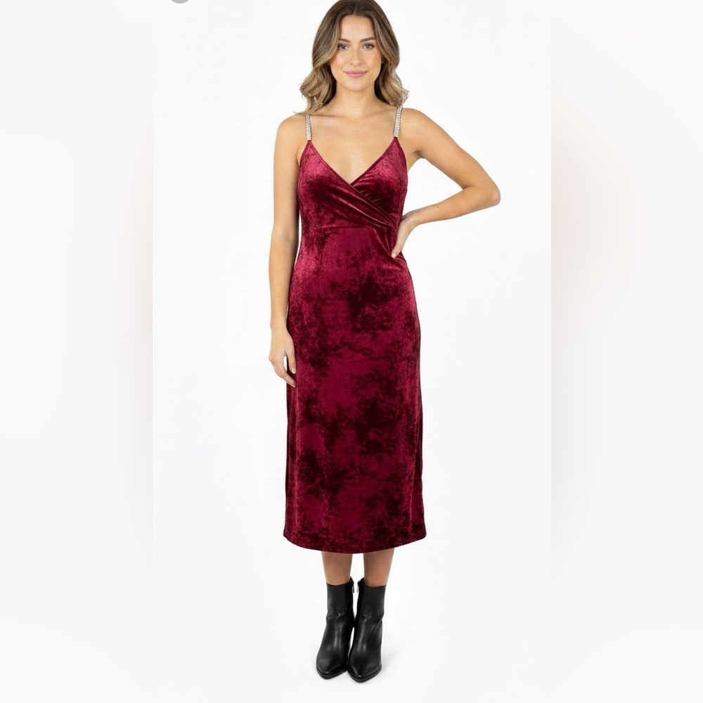 VTG Y2K Velvet Babydoll Maxi Dress 11-12 Bari Jay Whimsigoth Fairy Grunge Witchy